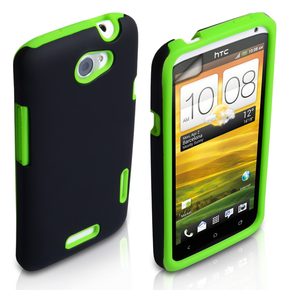 YouSave Accessories HTC One X Grip Combo Case - Green