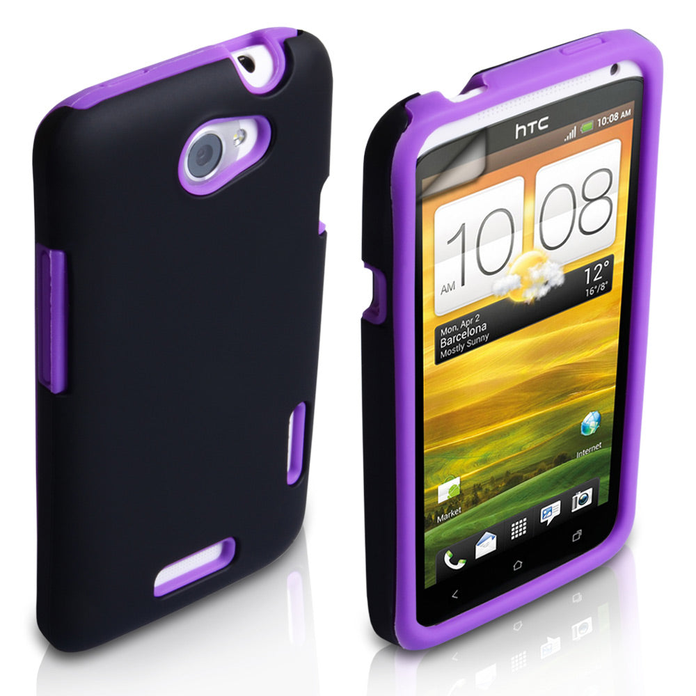 YouSave Accessories HTC One X Grip Combo Case - Purple