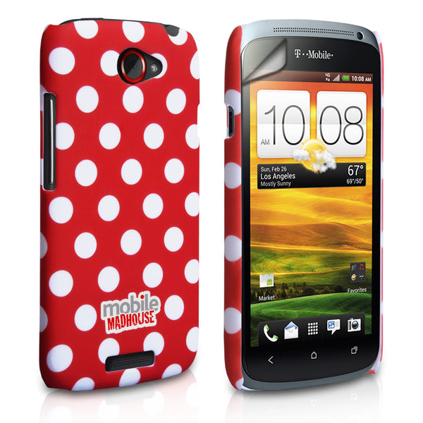YouSave Accessories HTC One S Red Polka Dot Hard Case