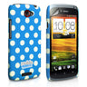 Yousave Accessories HTC One S Polka Dot Hard Case - Blue
