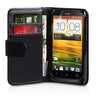 Yousave Accessories HTC Desire X Leather-Effect Wallet Case - Black