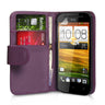 Yousave Accessories HTC One SV Leather-Effect Wallet Case - Purple