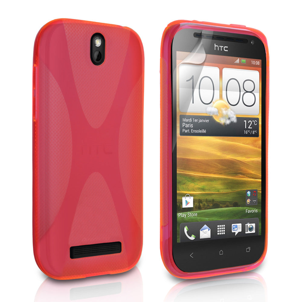 YouSave Accessories HTC One SV Red X Line Case