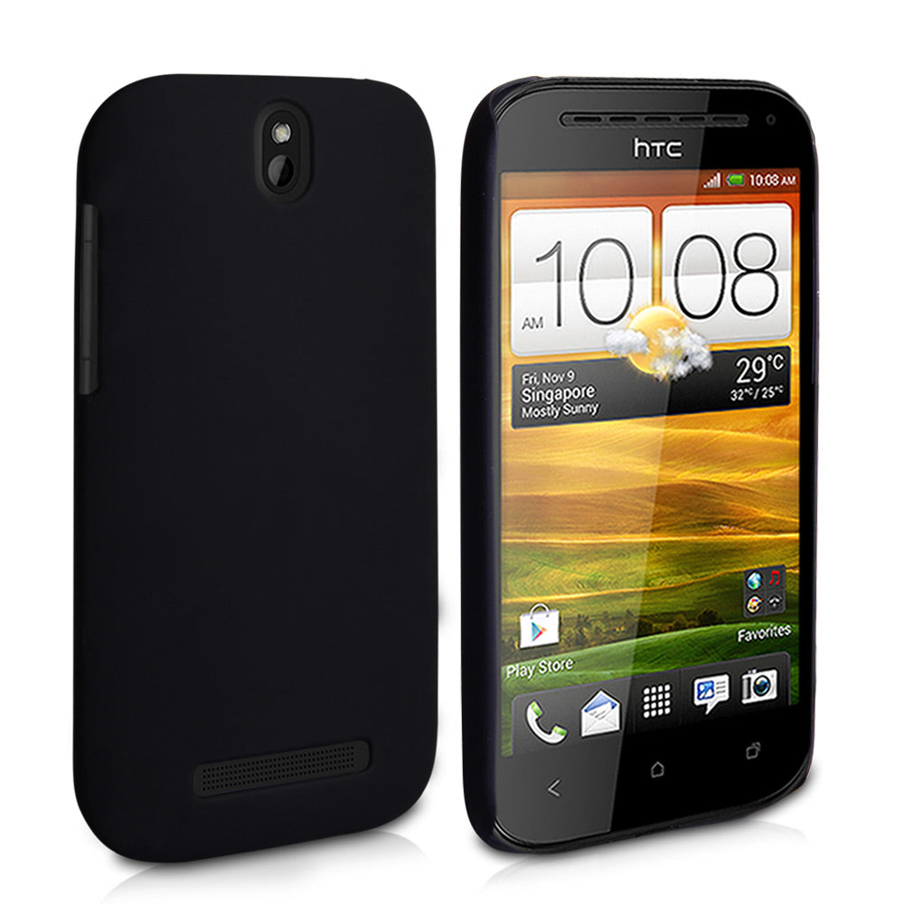 YouSave Accessories HTC One SV Black Hard Hybrid Case