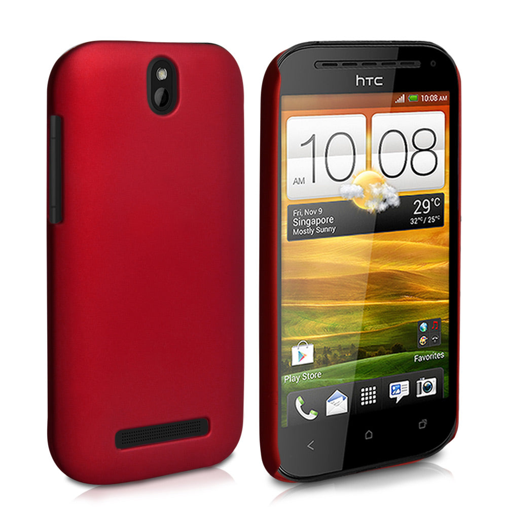 YouSave Accessories HTC One SV Red Hard Hybrid Case