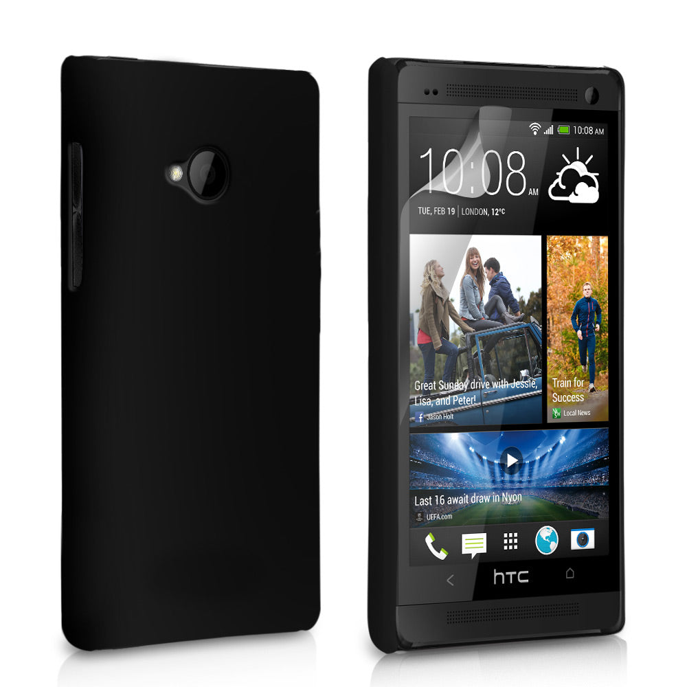 YouSave Accessories HTC One Hard Hybrid Case - Black