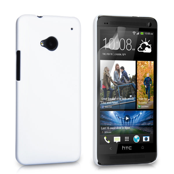 YouSave Accessories HTC One Hard Hybrid Case - White