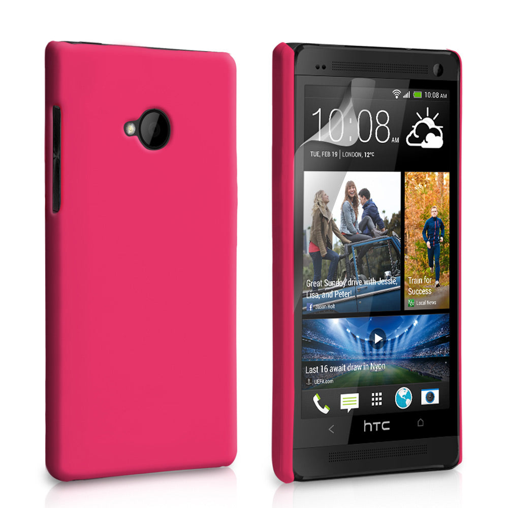 YouSave Accessories HTC One Hard Hybrid Case - Hot Pink