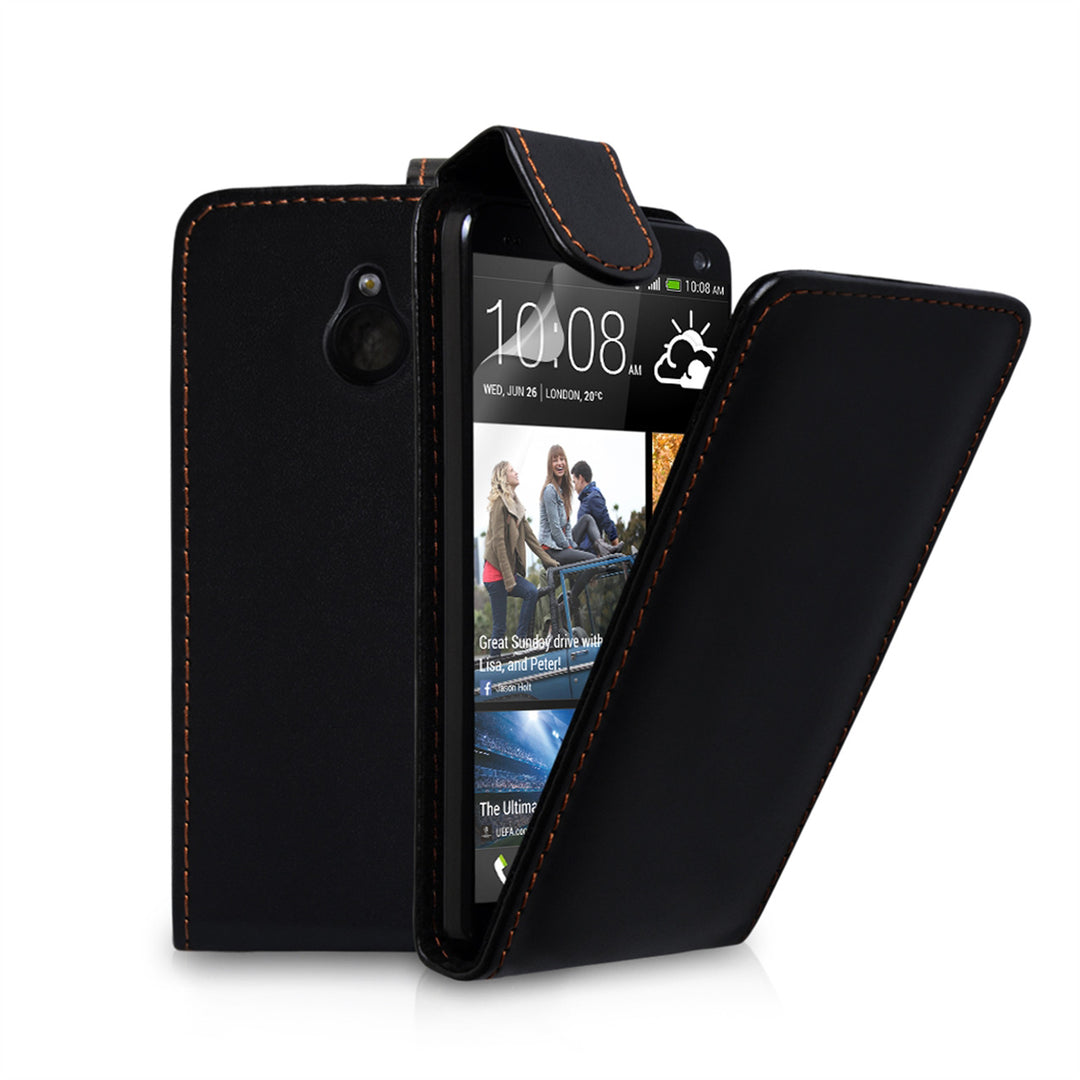 YouSave Accessories HTC ONE Mini Leather-Effect Flip Case - Black