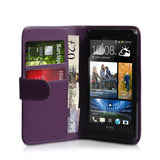 YouSave Accessories HTC ONE Mini Leather-Effect Wallet Case - Purple