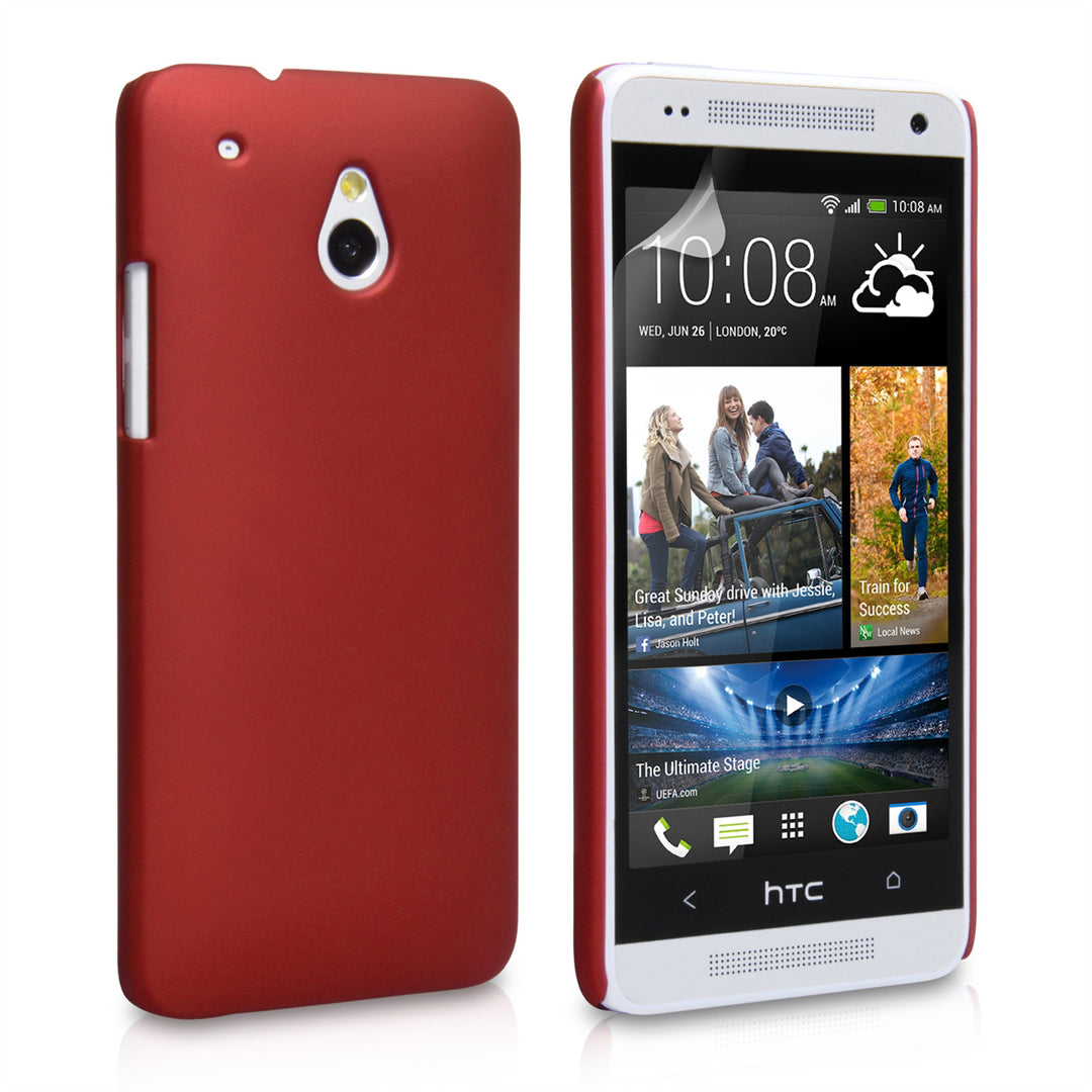 YouSave Accessories HTC ONE Mini Hard Hybrid Case - Red