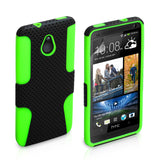 YouSave HTC ONE Mini Tough Mesh Combo Silicone Case - Green-Black