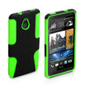 Yousave HTC One Mini Tough Mesh Combo Silicone Case - Green-Black