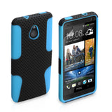 YouSave HTC ONE Mini Tough Mesh Combo Silicone Case - Blue-Black