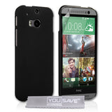 YouSave Accessories HTC One M8 Hard Hybrid Case - Black