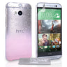 Yousave Accessories HTC One M8 Raindrop Hard Case - Baby Pink-Clear