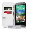 HTC One M8 Leather-Effect Wallet Case - White