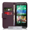 HTC One M8 Leather-Effect Wallet Case - Purple