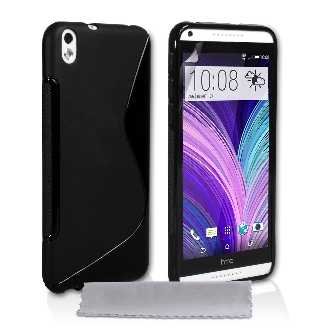 Caseflex HTC Desire 816 Silicone Gel S-Line Case - Black