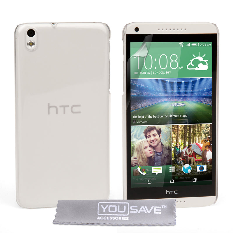 YouSave Accessories HTC Desire 816 Hard Case - Crystal Clear