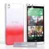 Yousave Accessories HTC Desire 816 Raindrop Hard Case - Red-Clear