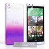 Yousave Accessories HTC Desire 816 Raindrop Hard Case - Purple-Clear