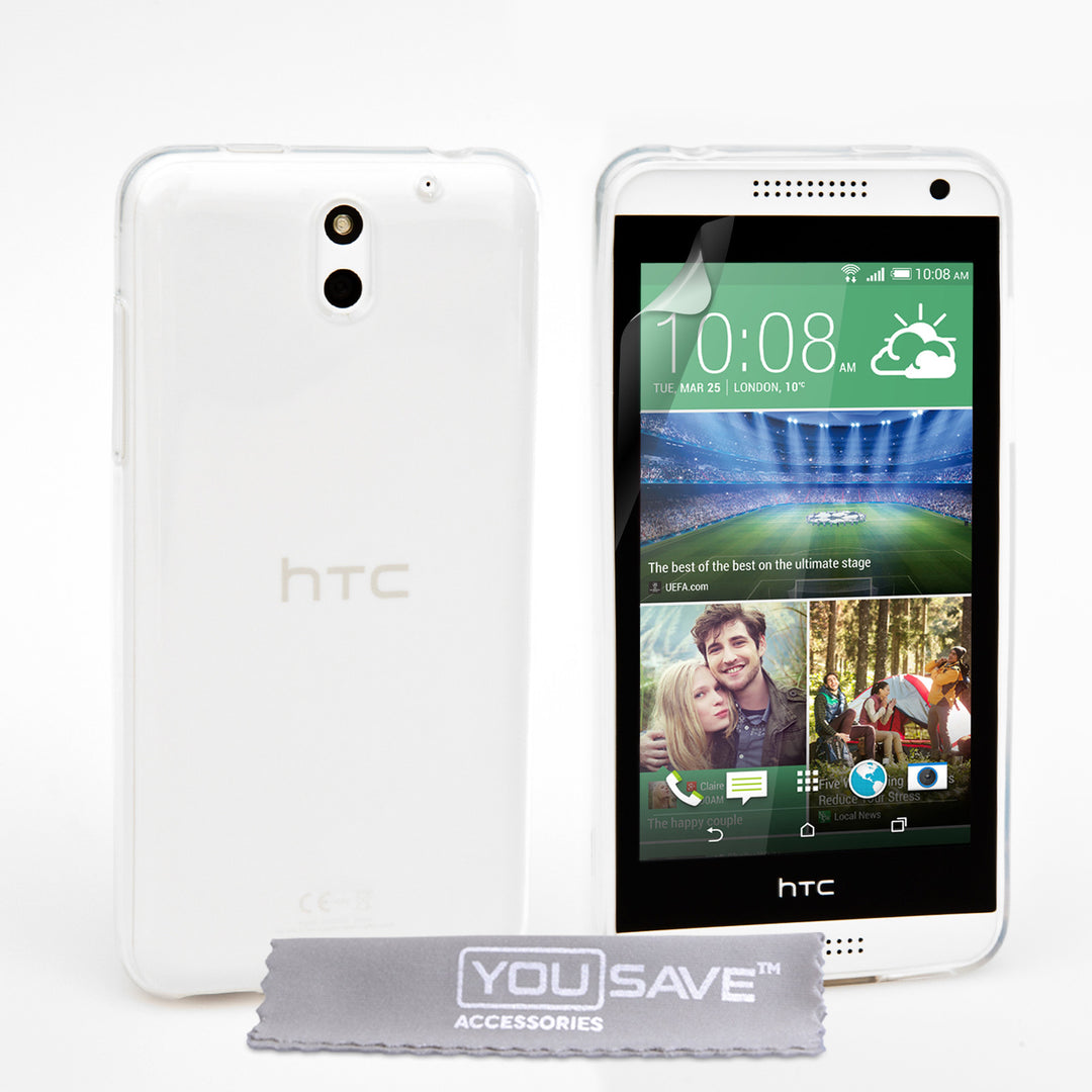 YouSave Accessories HTC Desire 610 Silicone Gel Case - Clear