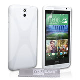 YouSave Accessories HTC Desire 610 Silicone Gel X-Line Case - White