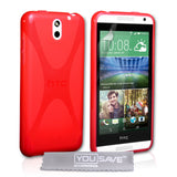 YouSave Accessories HTC Desire 610 Silicone Gel X-Line Case - Red