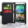 HTC Desire 610 Leather-Effect Wallet Case - Black