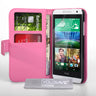 Yousave Accessories HTC Desire 610 Leather-Effect Wallet Case - Hot Pink