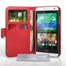 Yousave Accessories HTC Desire 610 Leather-Effect Wallet Case - Red