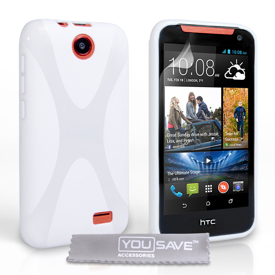 YouSave Accessories HTC Desire 310 Silicone Gel X-Line Case - White