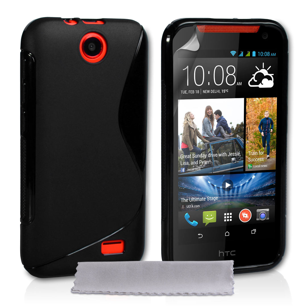 Caseflex HTC Desire 310 Silicone Gel S-Line Case - Black