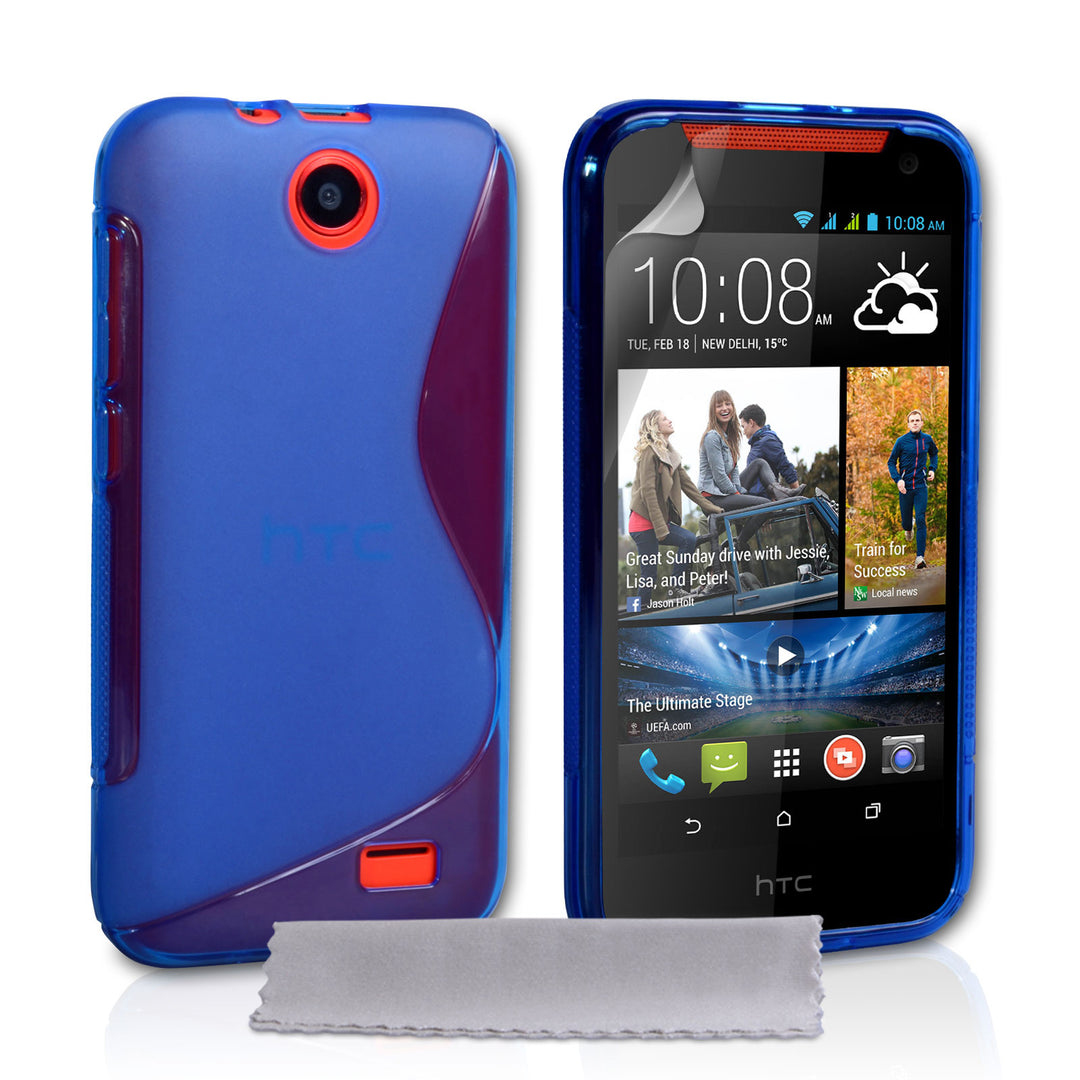 Caseflex HTC Desire 310 Silicone Gel S-Line Case - Blue