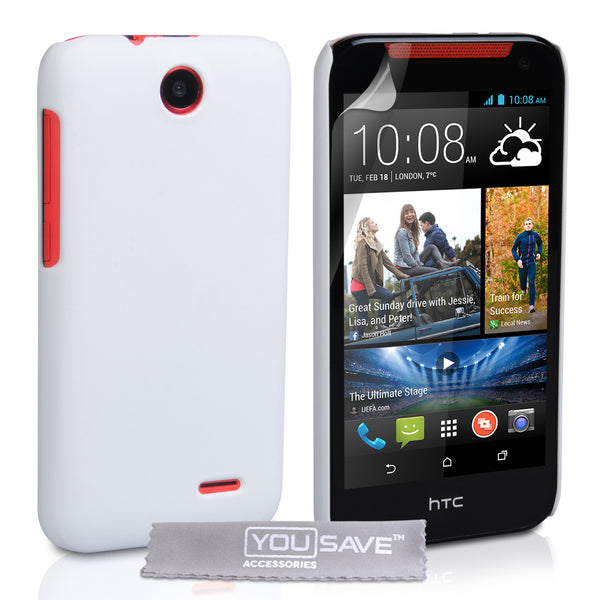 YouSave Accessories HTC Desire 310 Hard Hybrid Case - White