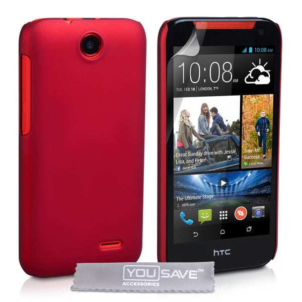 YouSave Accessories HTC Desire 310 Hard Hybrid Case - Red