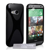 YouSave Accessories HTC One Mini 2 Silicone Gel X-Line Case - Black