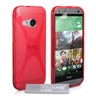 Yousave Accessories HTC One Mini 2 Silicone Gel X-Line Case - Red