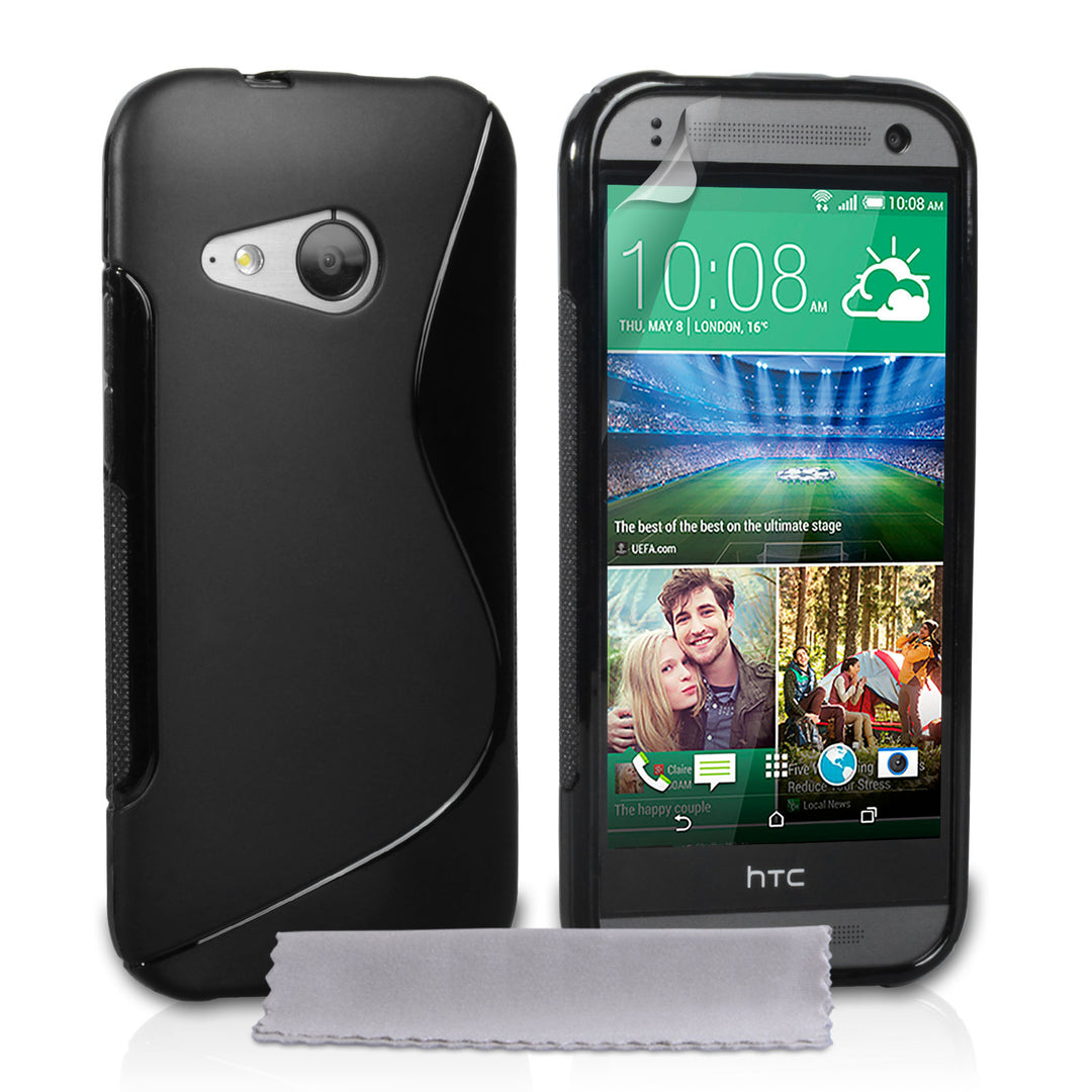Caseflex HTC One Mini 2 Silicone Gel S-Line Case - Black