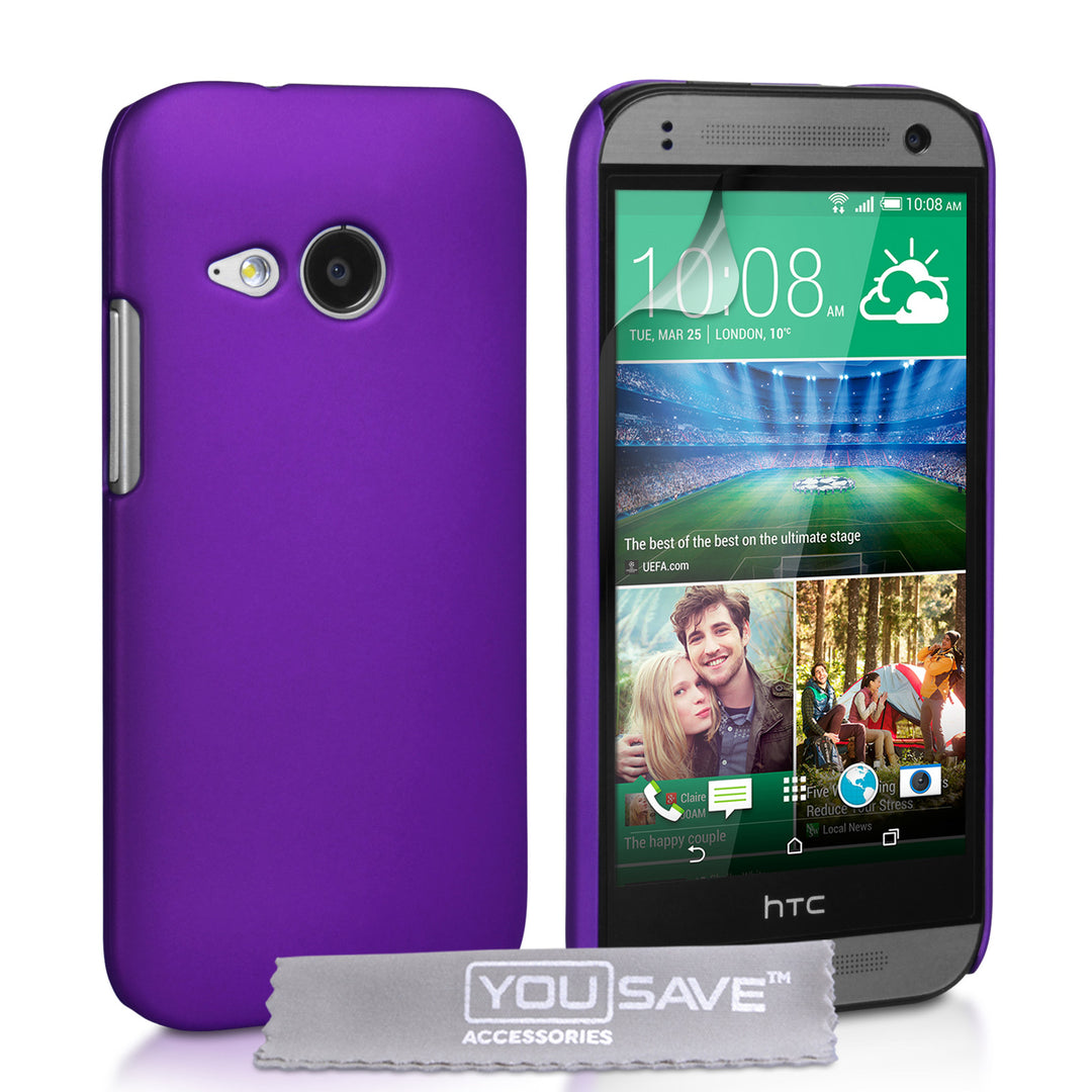 YouSave Accessories HTC One Mini 2 Hard Hybrid Case - Purple