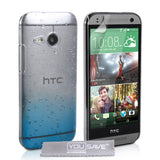 YouSave Accessories HTC One Mini 2 Raindrop Hard Case - Blue-Clear