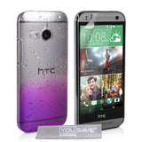 YouSave Accessories HTC One Mini 2 Raindrop Hard Case - Purple-Clear