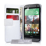 Yousave Accessories HTC One Mini 2 Leather-Effect Wallet Case - White