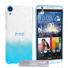 Yousave Accessories HTC Desire 820 Raindrop Hard Case - Blue-Clear
