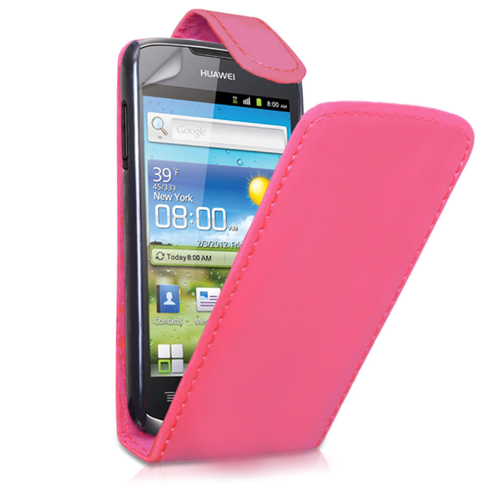 YouSave Huawei Ascend G300 Hot Pink Leather Effect Flip Case