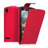 Yousave Accessories Huawei Ascend P6 Leather-Effect Flip Case - Red