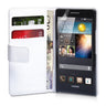 Yousave Huawei Ascend P6 Leather-Effect Wallet Case - White