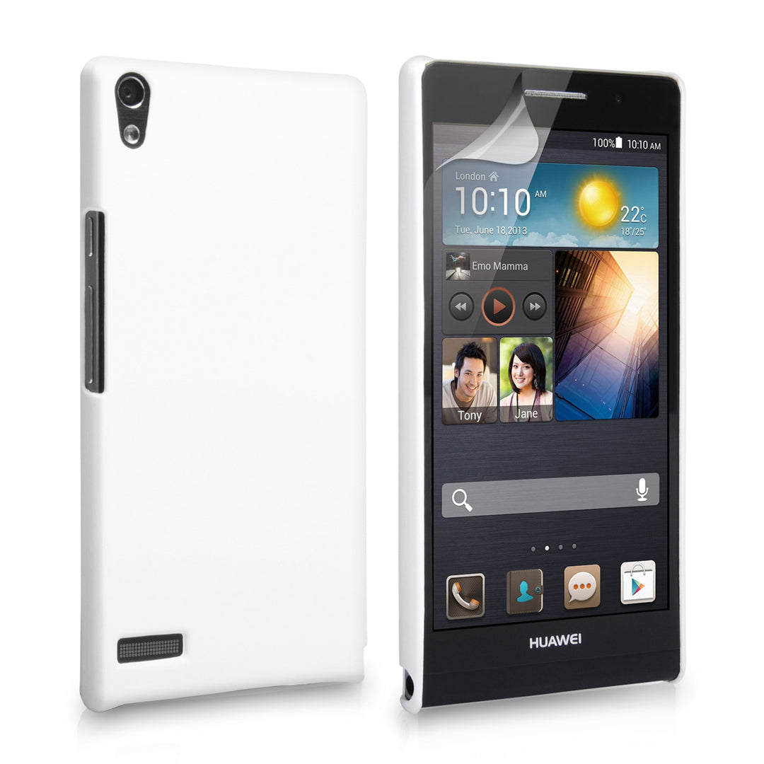 YouSave Accessories Huawei Ascend P6 Hard Hybrid Case - White