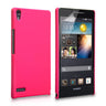Yousave Accessories Huawei Ascend P6 Hard Hybrid Case - Hot Pink
